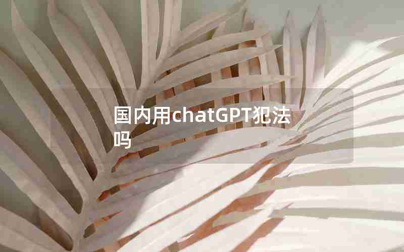 国内用chatGPT犯法吗