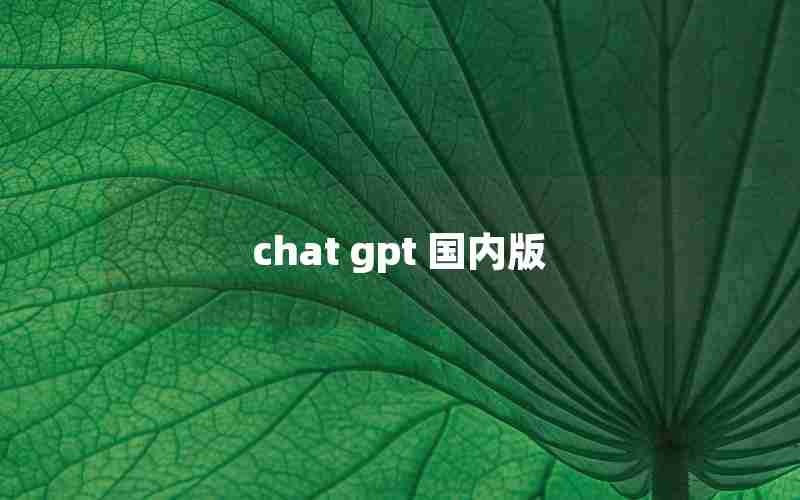 chat gpt 国内版