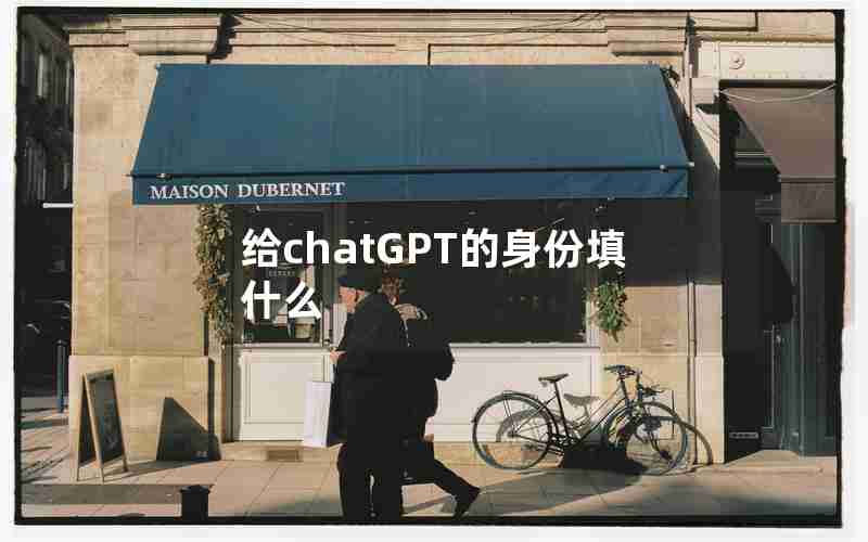 给chatGPT的身份填什么