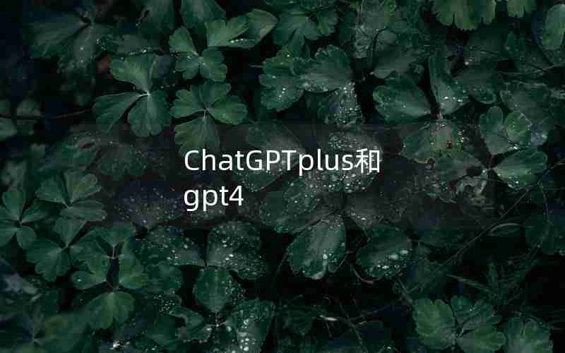 ChatGPTplus和gpt4