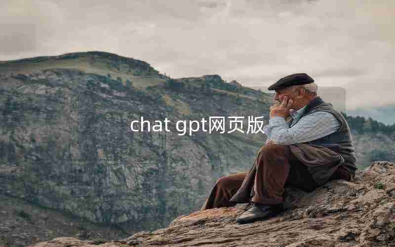 chat gpt网页版