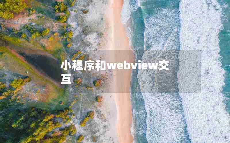 小程序和webview交互