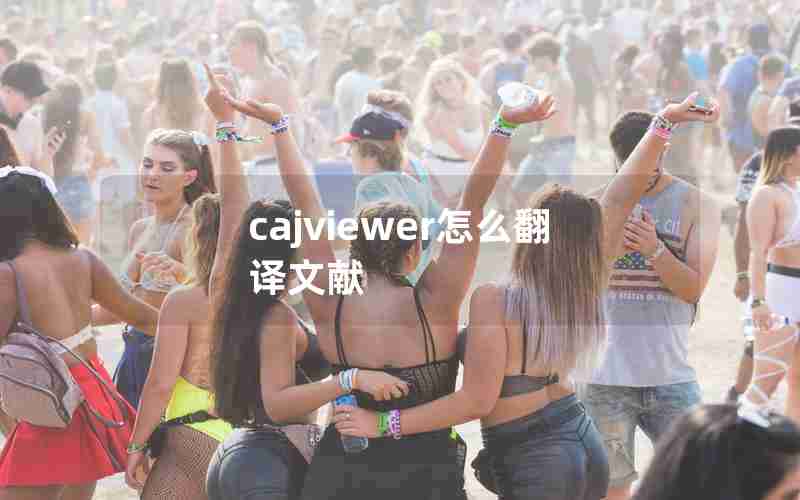 cajviewer怎么翻译文献