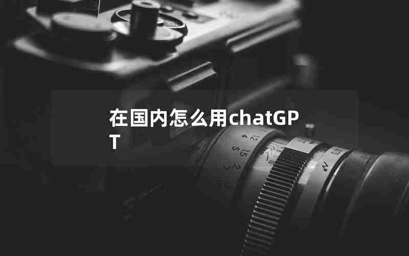 在国内怎么用chatGPT