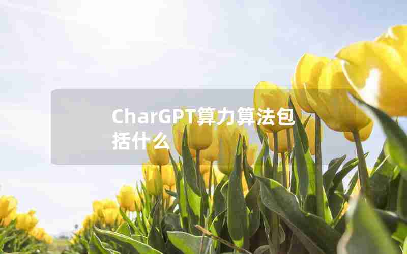 CharGPT算力算法包括什么