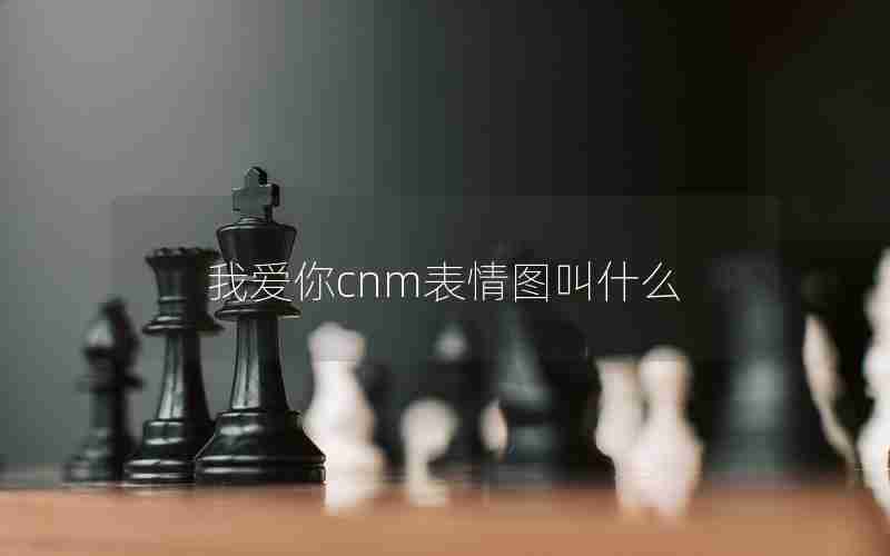 我爱你cnm表情图叫什么