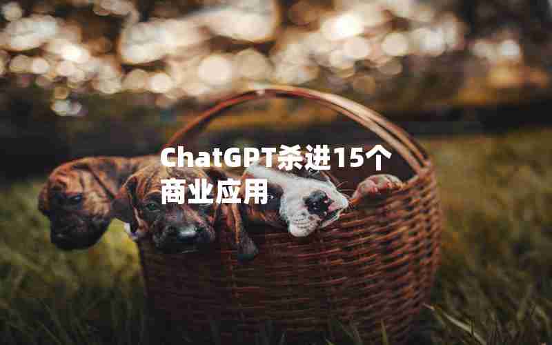 ChatGPT杀进15个商业应用