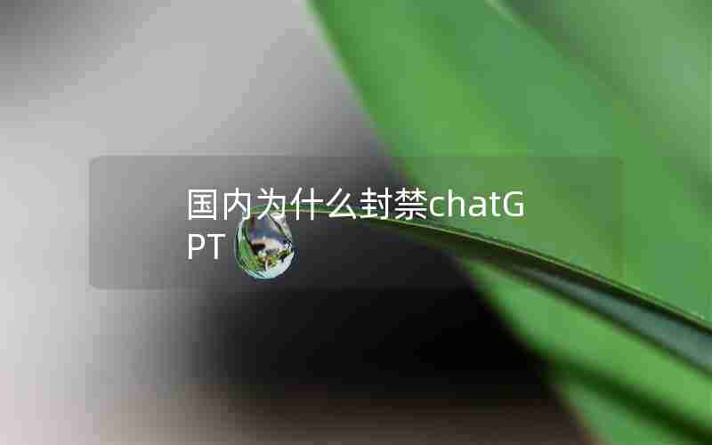 国内为什么封禁chatGPT