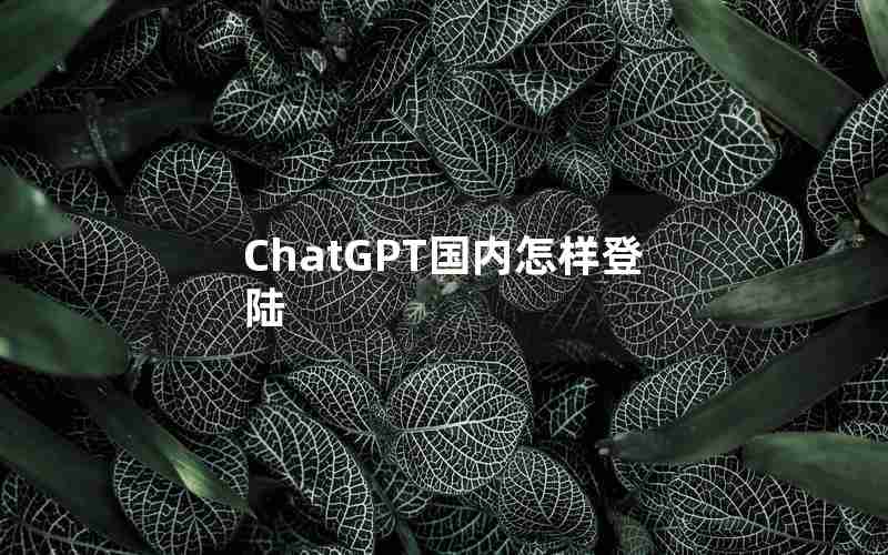 ChatGPT国内怎样登陆