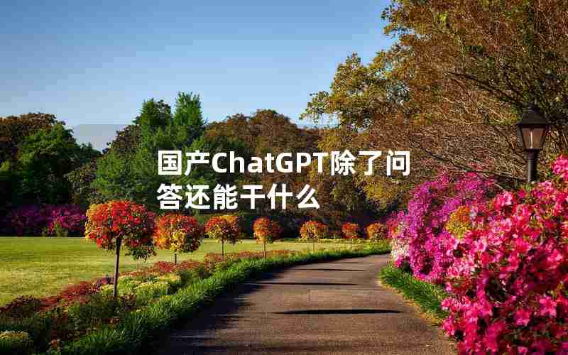 国产ChatGPT除了问答还能干什么