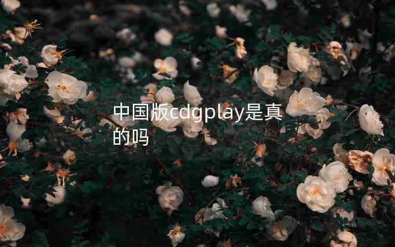 中国版cdgplay是真的吗