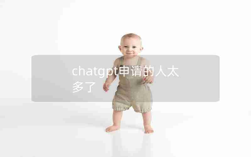 chatgpt申请的人太多了