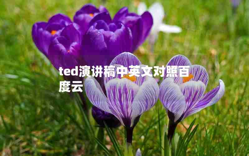 ted演讲稿中英文对照百度云