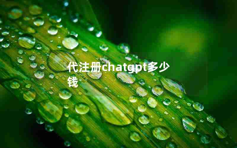 代注册chatgpt多少钱