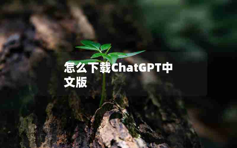 怎么下载ChatGPT中文版