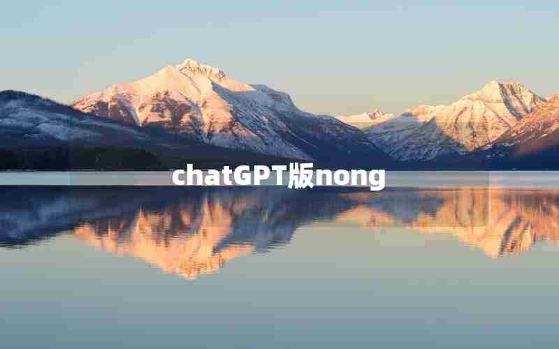 chatGPT版nong