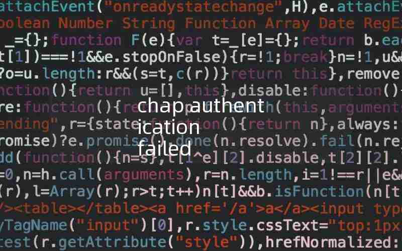 chap authentication failed