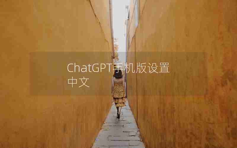 ChatGPT手机版设置中文