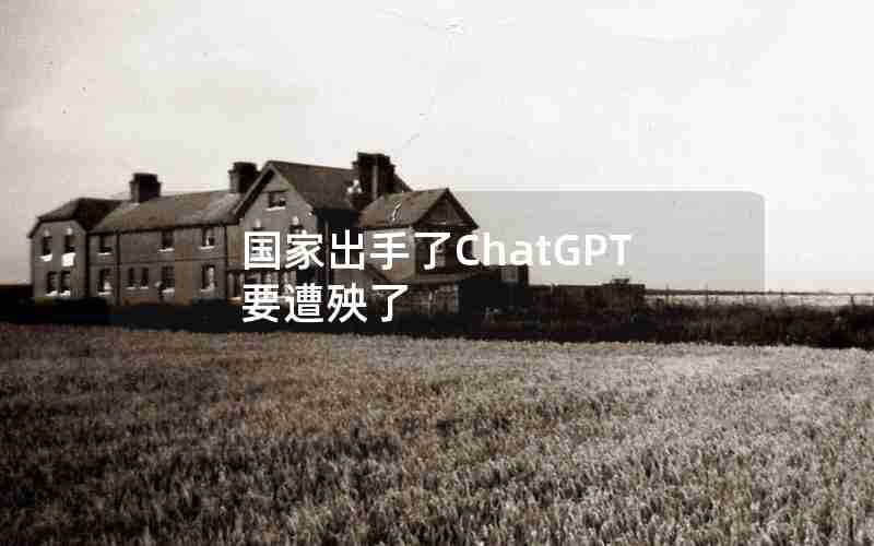 国家出手了ChatGPT要遭殃了