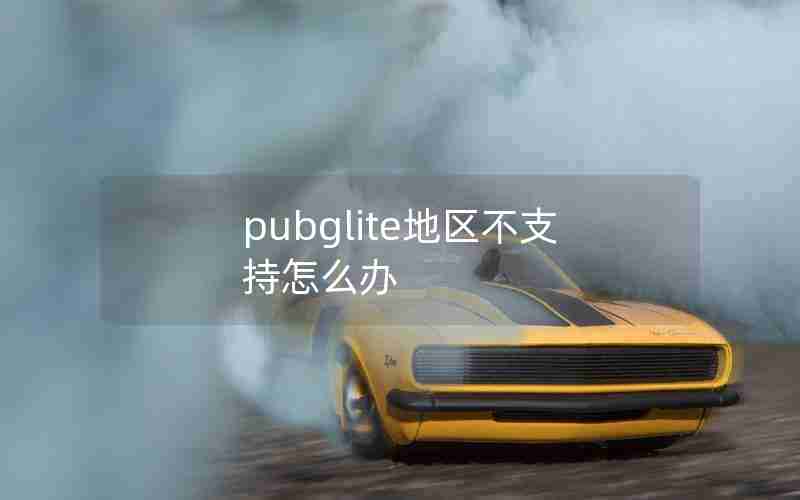 pubglite地区不支持怎么办