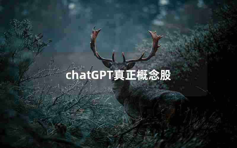 chatGPT真正概念股