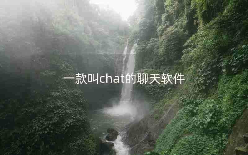 一款叫chat的聊天软件