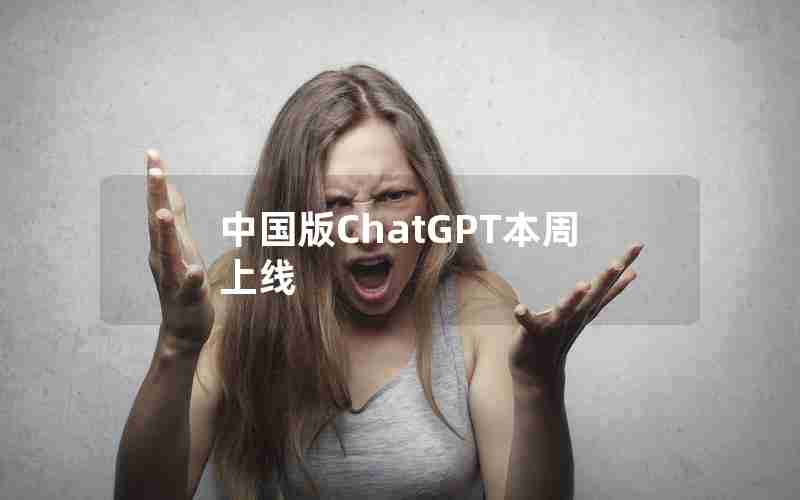 中国版ChatGPT本周上线