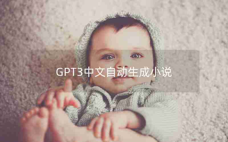 GPT3中文自动生成小说