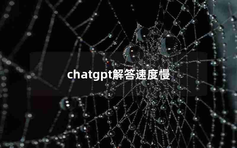 chatgpt解答速度慢