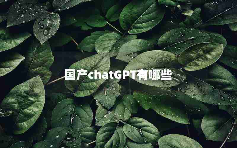 国产chatGPT有哪些