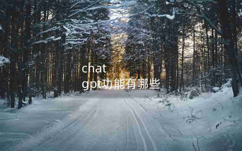 chat gpt功能有哪些