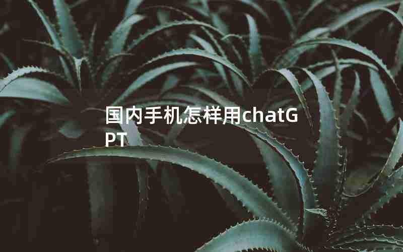 国内手机怎样用chatGPT