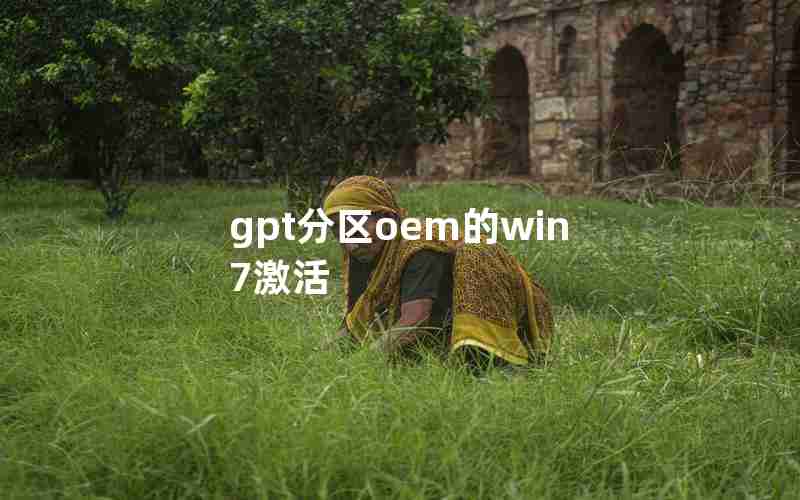 gpt分区oem的win7激活