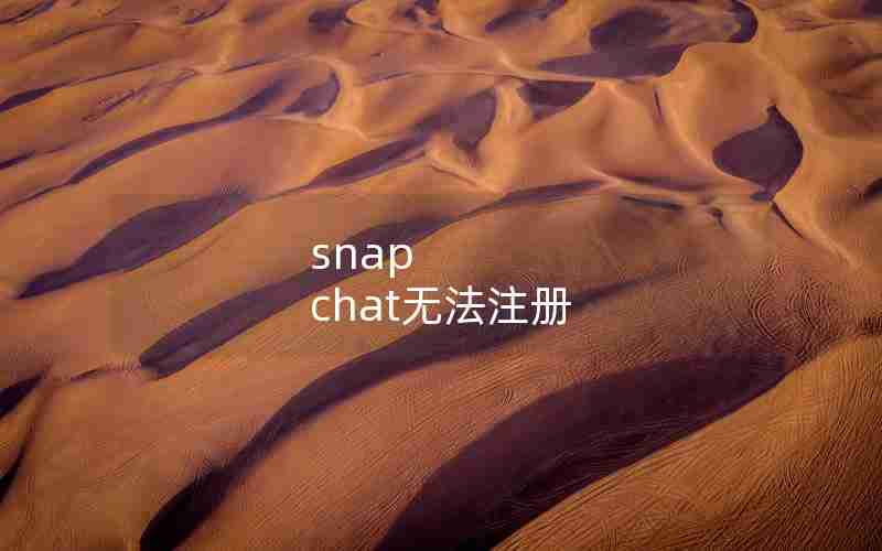 snap chat无法注册