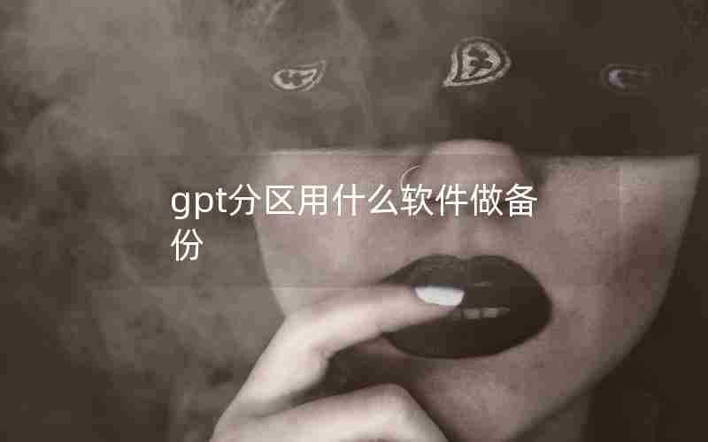 gpt分区用什么软件做备份