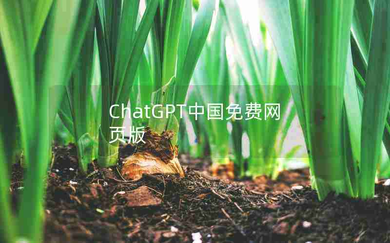 ChatGPT中国免费网页版