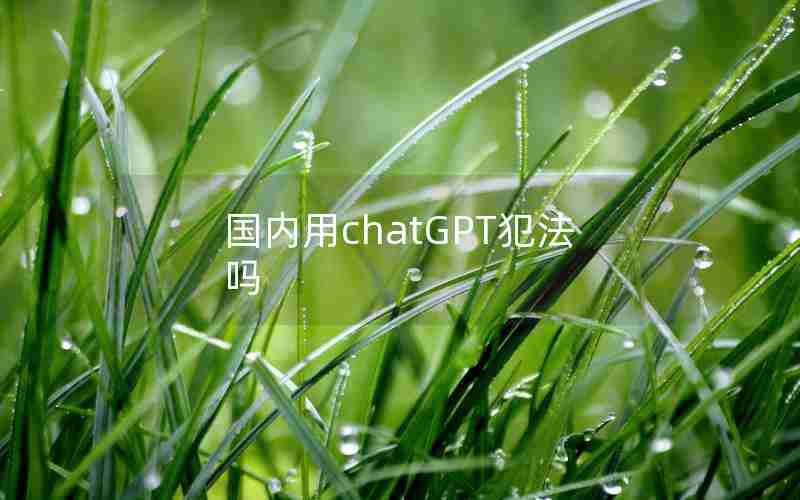 国内用chatGPT犯法吗