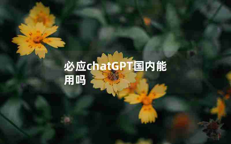 必应chatGPT国内能用吗