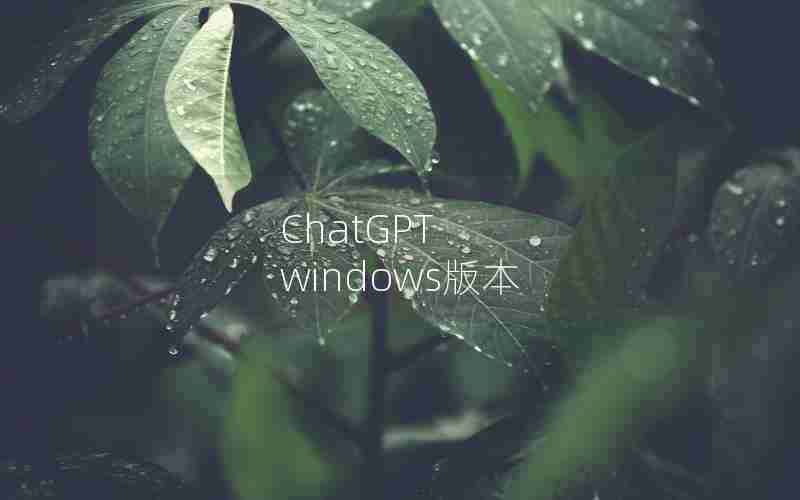 ChatGPT windows版本