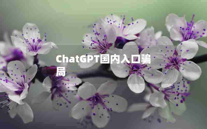 ChatGPT国内入口骗局