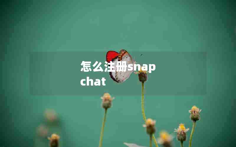 怎么注册snap chat