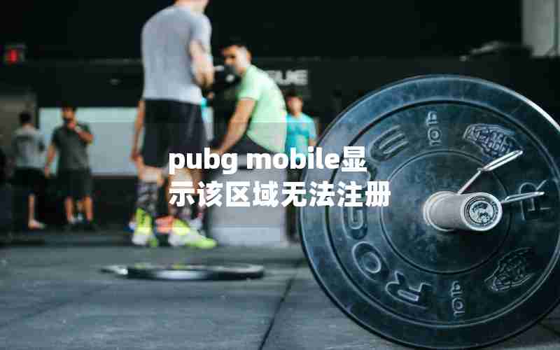 pubg mobile显示该区域无法注册