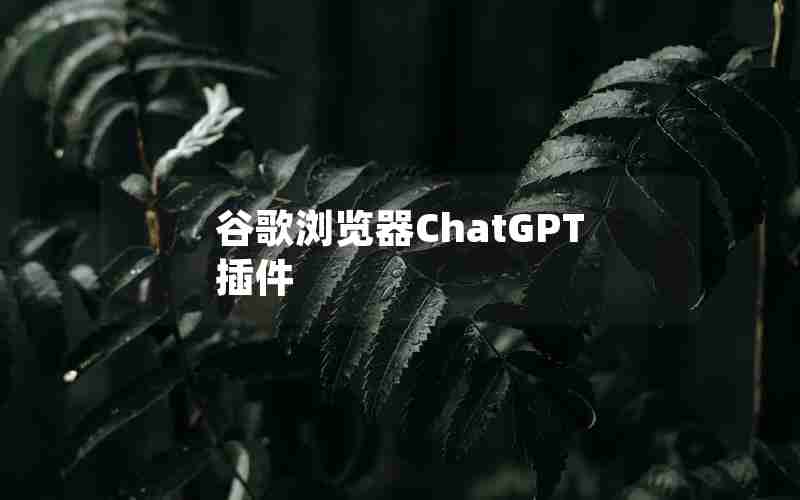 谷歌浏览器ChatGPT插件