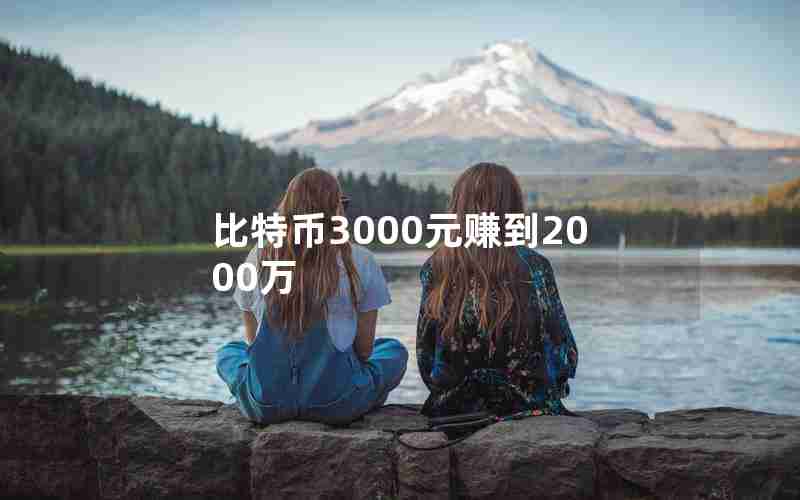 比特币3000元赚到2000万