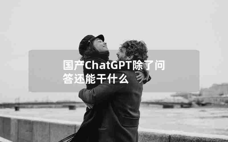 国产ChatGPT除了问答还能干什么