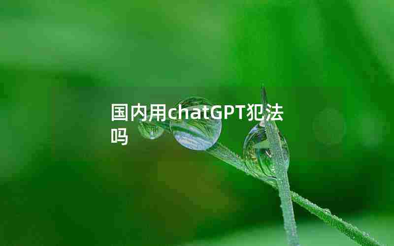 国内用chatGPT犯法吗