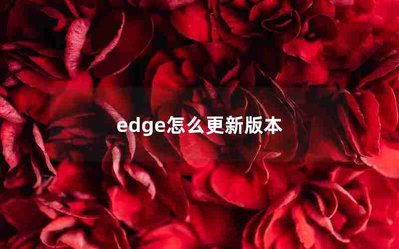 edge怎么更新版本